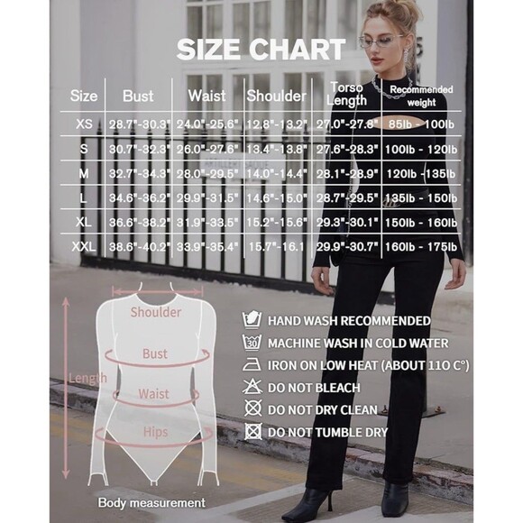 MANGOPOP Mock Neck Cutout Front Top Long Sleeve Large Black - Picture 4 of 4